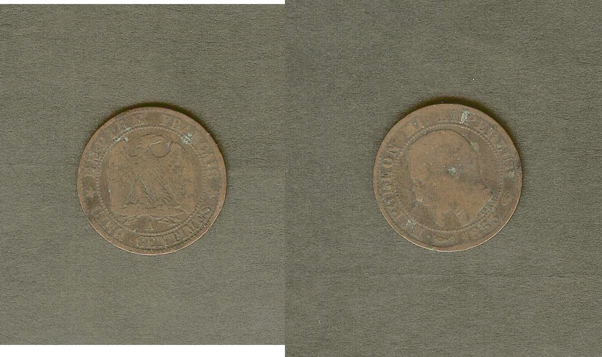 5 centimes Napoleon III 1853A aF/F+